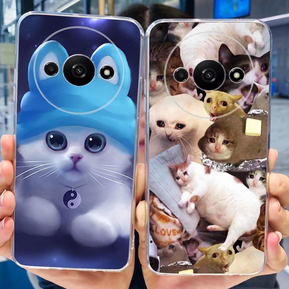 For Xiaomi Redmi A3 4G Case Fashion Girl Cartoon Print Soft Silicone Back Cover For Redmi A3 6.71" Shockproof Phone Case Funda