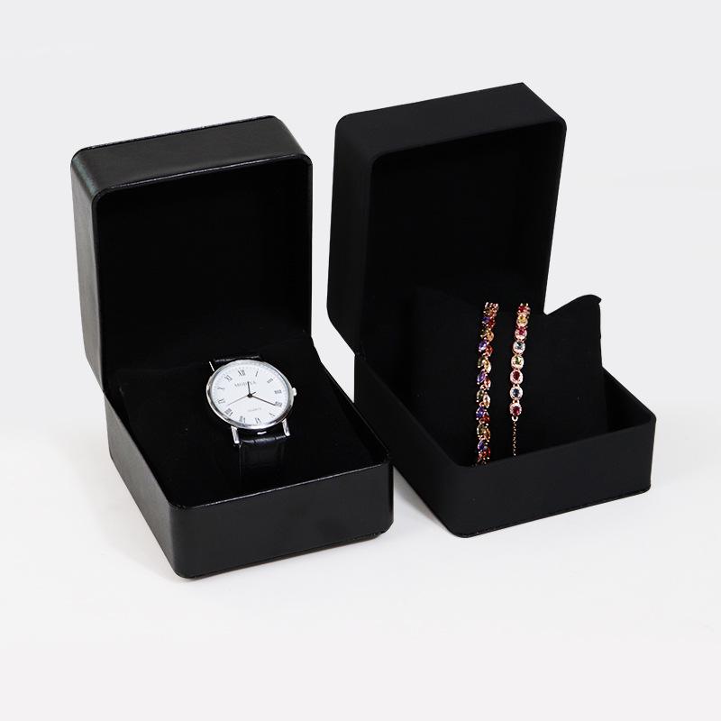 In Stock High-Grade PU Leather Watch Box with Round Corner Flip-Top for Mechanical Watches