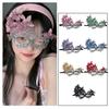 Butterfly Masquerade Mask Comfortable Lace Half Face Mask Rhinestone Masquerade Mask Charming For Prom Wedding Costume Party