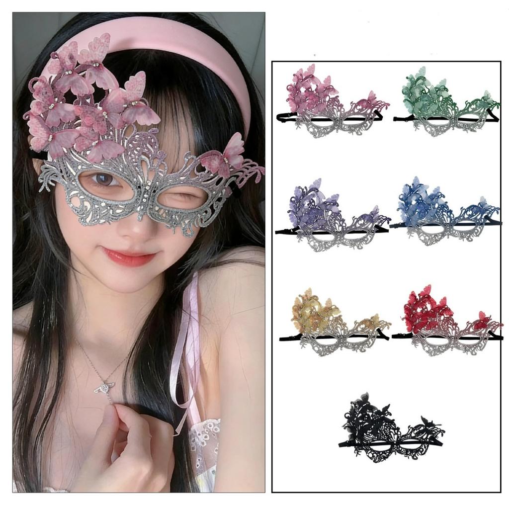 Gradient Butterfly Masquerade Mask 2026 Sexy Lace Half Face Rhinestone Cosplay Mask For Performance Party Prom Wedding Decors