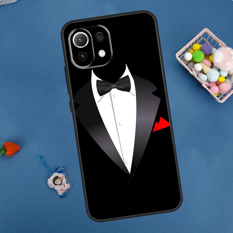 Man Suit Shirt Tie Case For Xiaomi 15 Ultra 13 14 11T 12T 13T 14T Pro POCO X7 Pro F5 F6 M6 X3 X5 X6 Pro Coque
