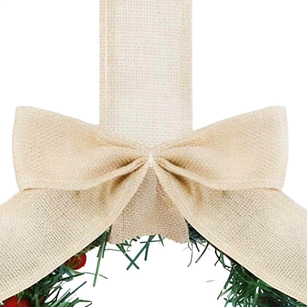 Christmas Wreaths For Front Door 4-Piece Artificial Garland Christmas Red Berry Bow Holiday Garland For Indoor Outdoor Home