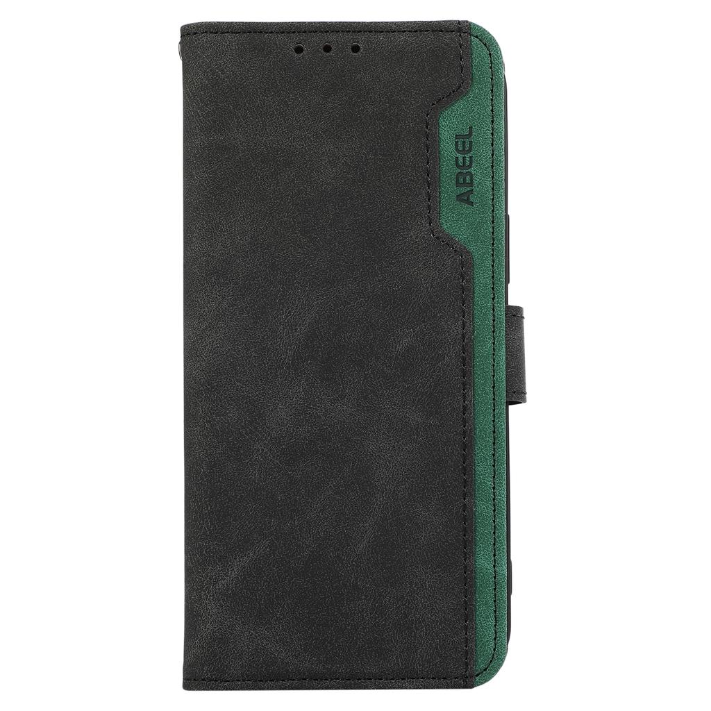 ABEEL For iPhone 16 Case Color Splicing Leather Flip Phone Cover RFID Blocking