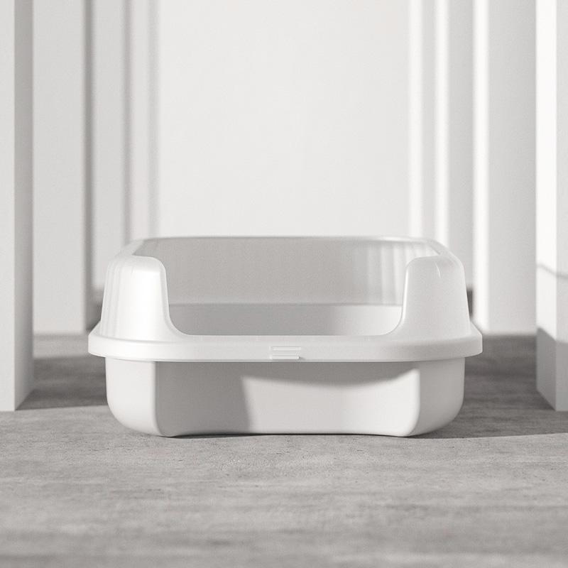 Half-enclosed large cat litter box, free shipping, with elevated sand box, splash-proof toilet, pet cat litter scoop