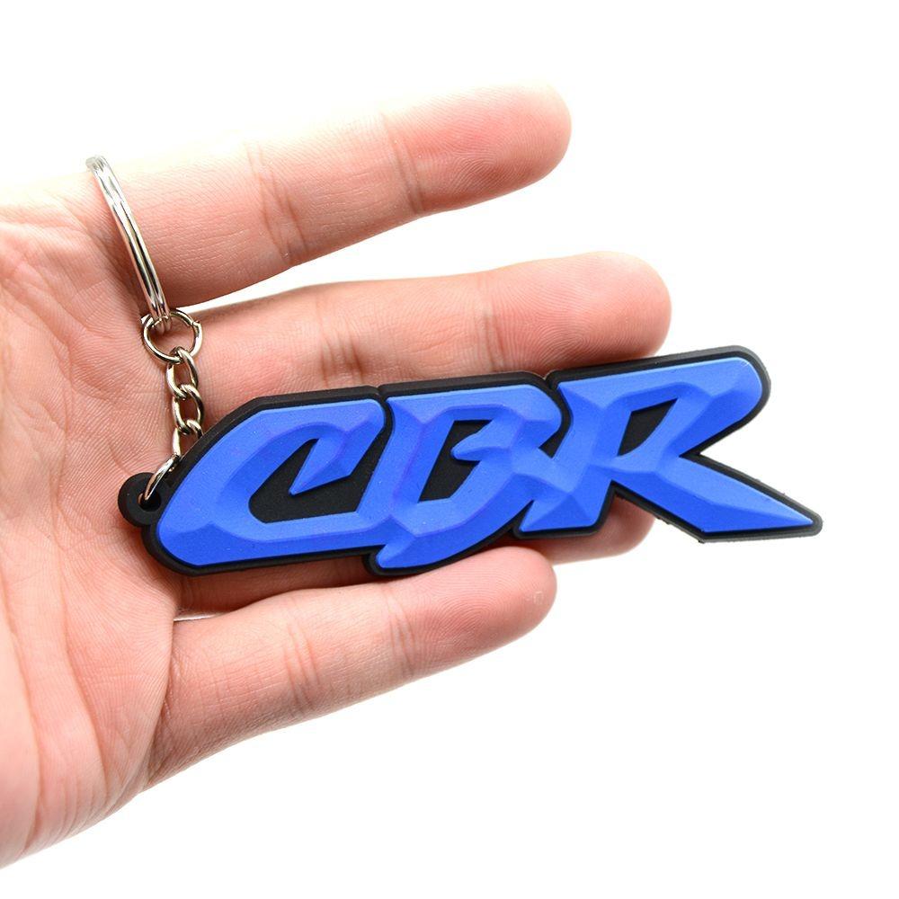 Silicone Rubber Motorcycle logo Keychain Ring Key Holder Pendant For Honda CRV Pilot Accord Civic CBR650F Forza Goldwing Rebel LV4