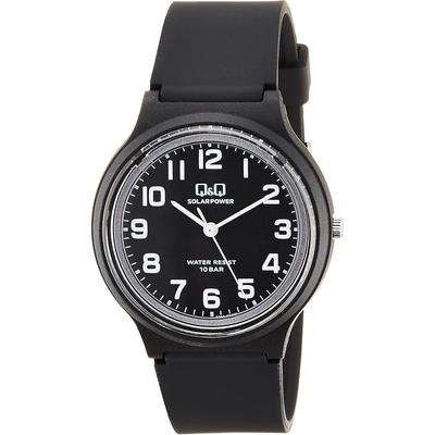 Citizen Q&Q Men's Analog Solar Watch, Water Resistant To 10 ATM, Urethane Strap, No Battery Replacement Required, Lightweight, Easy-to-Read Dial, Simp