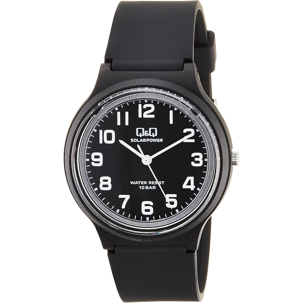

Citizen Q&Q Men s Analog Solar Watch, Water Resistant to 10 ATM, Urethane Strap, No Battery Replacement Required, Lightweight, Easy-to-Read Dial, Simp
