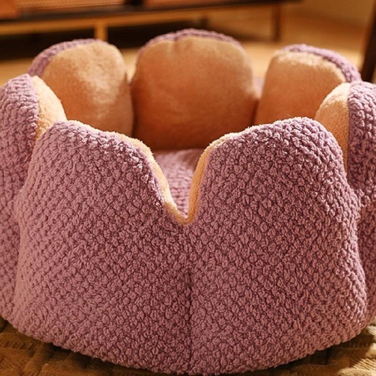 Hundebett mit abnehmbarem Kissen Elegantes rundes Bett für Haustier Indoor-Bett