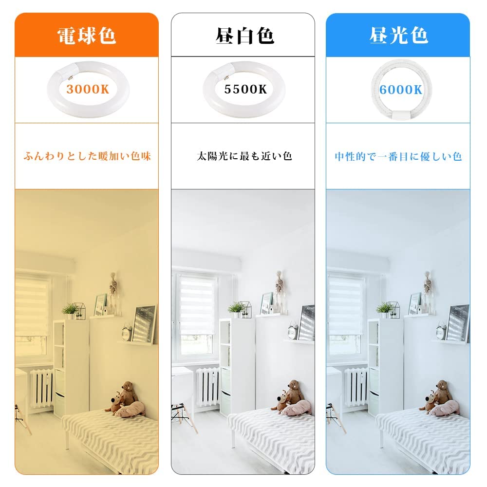 20-type Round Fluorescent Lamp, FCL20 Replacement, 20W Round LED Fluorescent Lamp, G10q, 205mm, No Glow-type Installation Required, Circular