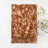 WTEMPO Retro Autumn Winter Printed Thick Warm Tassel Scarves Christmas Casual Versatile Cold-prood Windproof Outdoor Shopping/Commuting Scarf Shawls