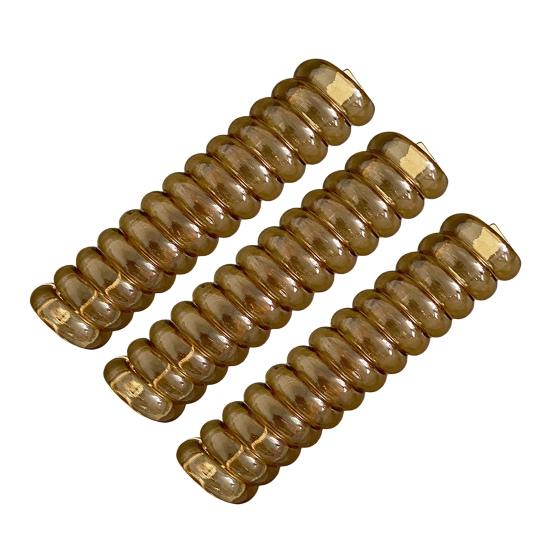 3Pcs Colorful Telephone Wire Braided Hair Bands Simple Style Solid Color Spiral Hair Ties for Long Straight Curly Hair Cute Hair Accessories