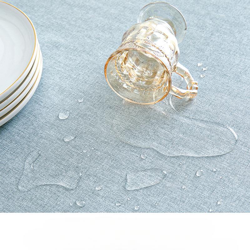 Rectangular Vinyl Tablecloth with Lace Rim ,Heavy Duty 100 % Waterproof Oil-Proof Round Tablecloth for Kitchen Party Picnic Dining  Indoor & Outdoor