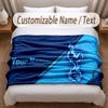 Tottenham Hotspur FC Printed Flannel Blanket Custom Name Text Soft Warm Throw For Bedroom Holiday Gift