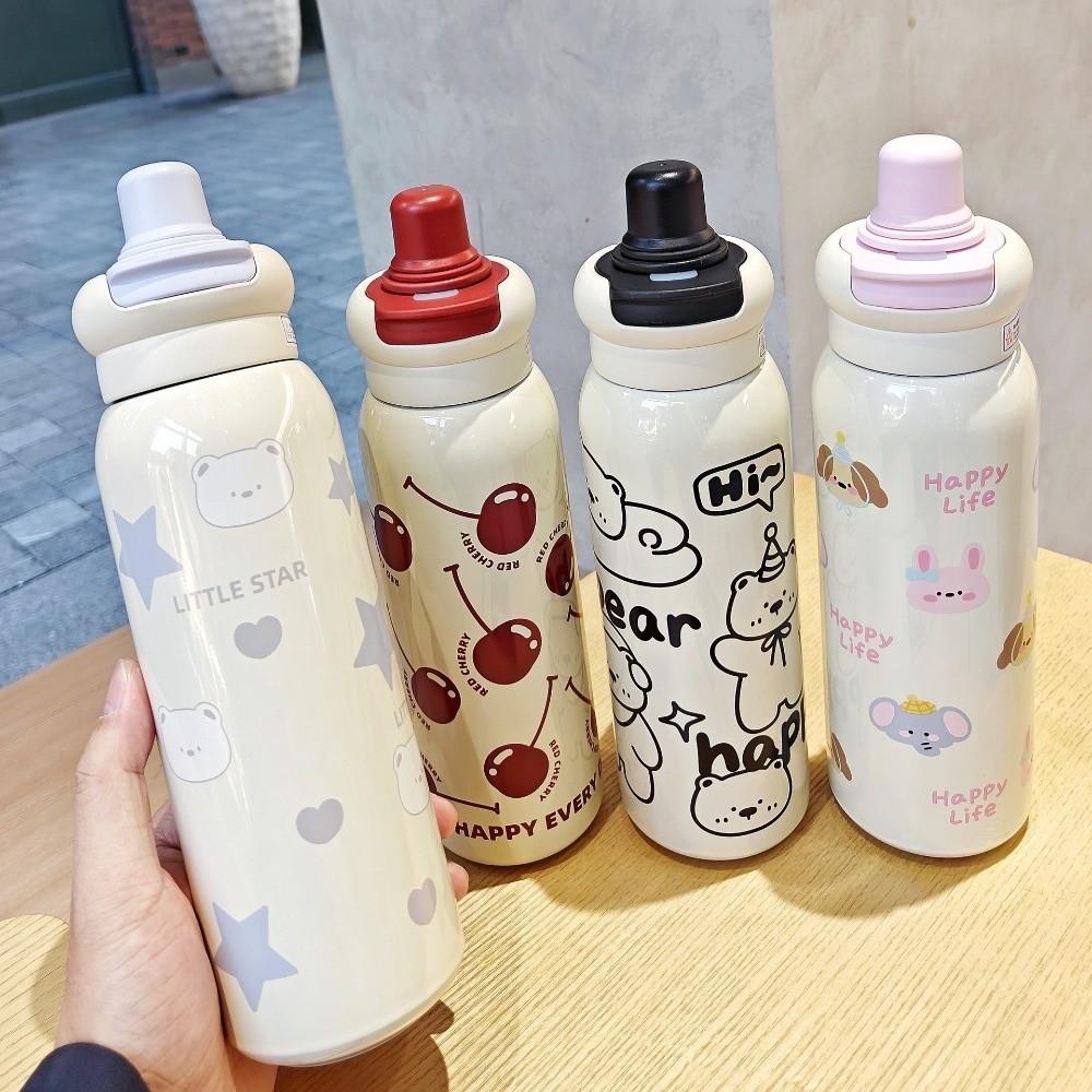 High-Capacity Stainless Steel Thermos Cup 620ml Capacity Portable Drinking Bottle Student