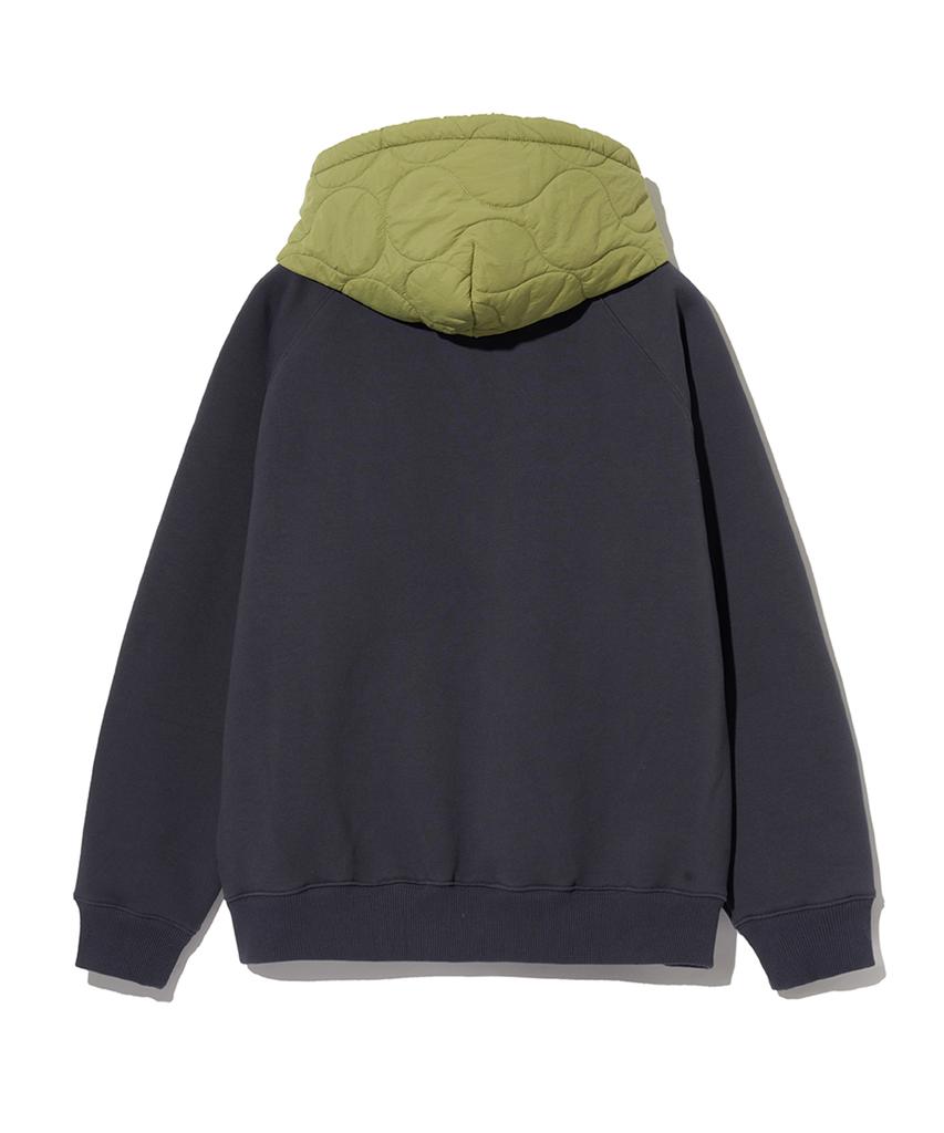 Physical Department Startail Quilted Zip-Up Hoodie_Charcoal