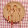 Wooden 2PCS Rice Kitchen Supplies Utensil Soups Fork Dinnerware Sets Spoon Tableware