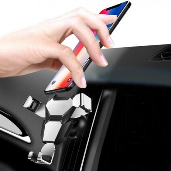 Gravity Phone Holder Car Air Vent Mount Cradle Stand Metal For GPS Mobile Phone