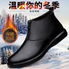 Martin Boots Men's High-top British Wind Shoes Autumn Locomotive Winter Velvet Warm Black Men's Shoes