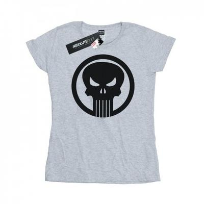 Womens/Ladies The Punisher Skull Circle Cotton T-Shirt
