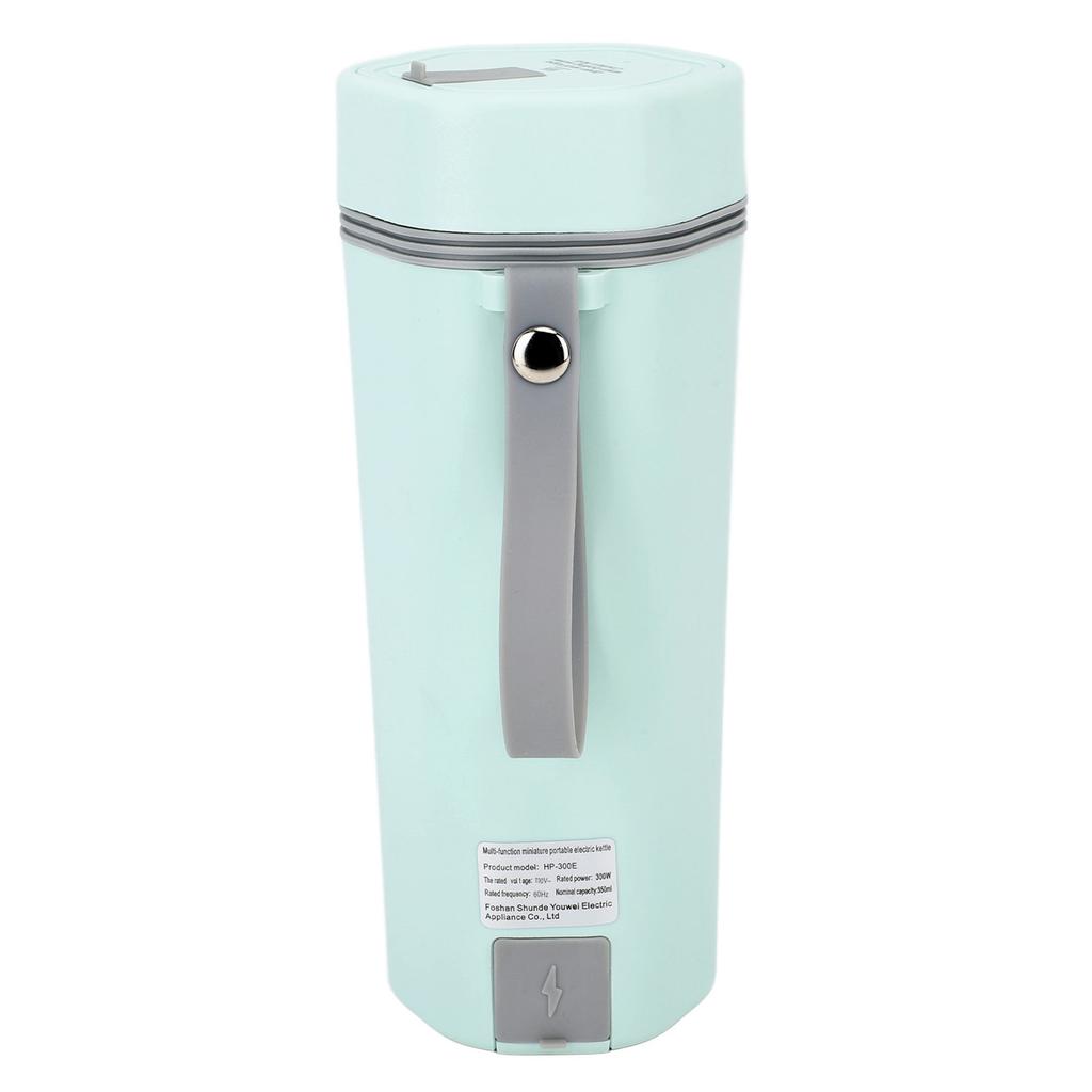 350ml Electric Water Bottle Automatic Power Off 304 Stainless Steel 300W Portable Travel Kettle for Tea Coffee US Plug