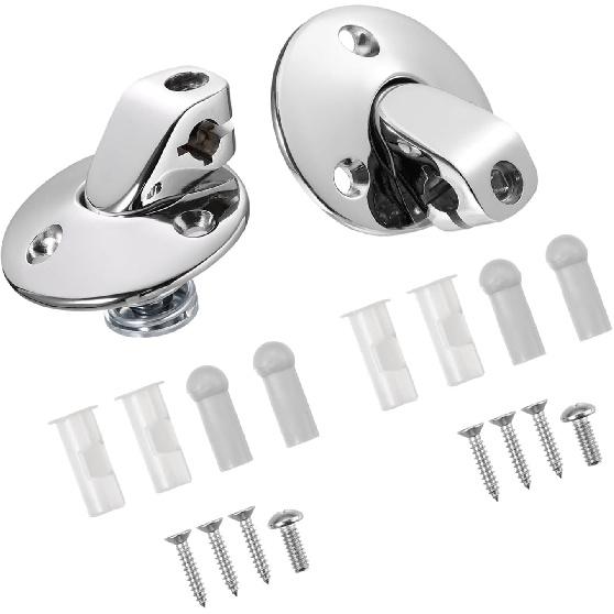 

2 Pair Sunvisor Support Brackets Kit Replace 7790753 for Buick for Chevrolet for Pontiac for Oldsmobile 1964-1973 Chrome W/Screws Bushing Tips for
