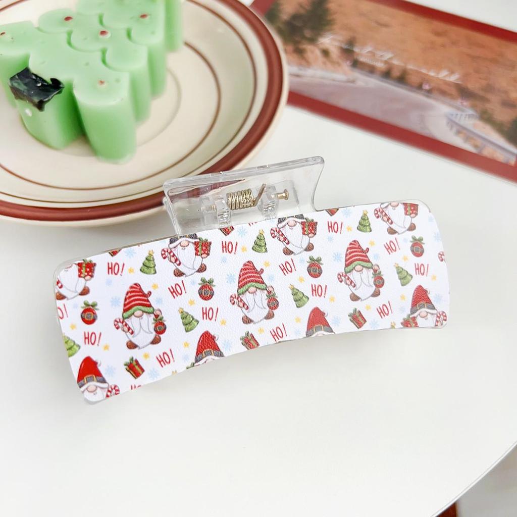 Santa Claus Christmas Festival Shark Claw Clip Hair Accessory