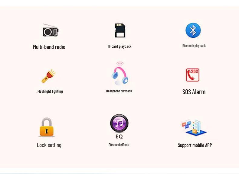 HRD-757 Multi-Band Radio with APP Control, Bluetooth, SOS Alarm & Lighting Receiver
