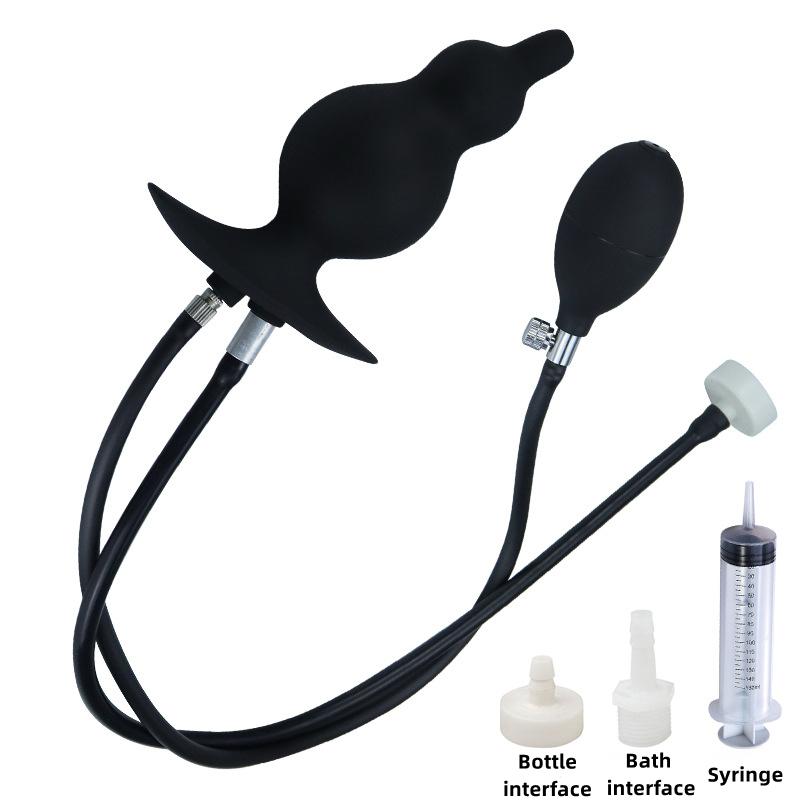 Wasserspray, aufblasbarer Analplug, Analeinlaufreiniger, Analexpander, Hinterhof, Zugperle, Analplug für Erwachsene, SM, alternativer Sex
