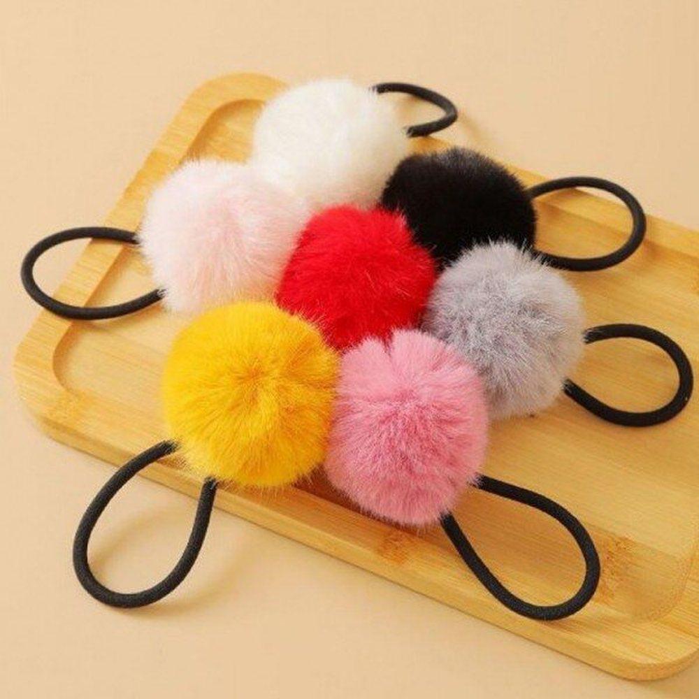 Mno Pom Pom King Bangul Mink Fur Hair Band Hair Band Girls Women Fur Hair Band Winter Rabbit Fur Mink Fur