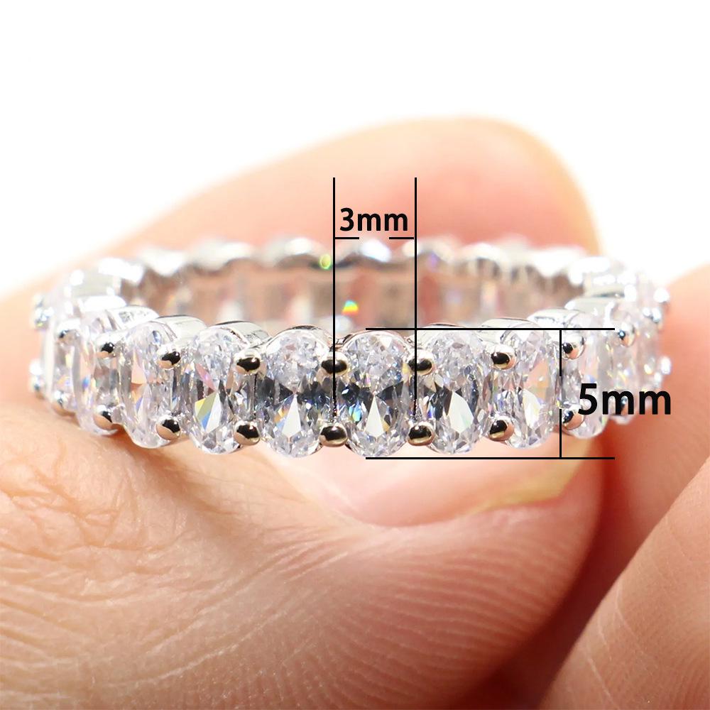 European & American Style Zircon Women's Luxury Ring, Fully Paved Diamond Engagement & Banquet Jewelry