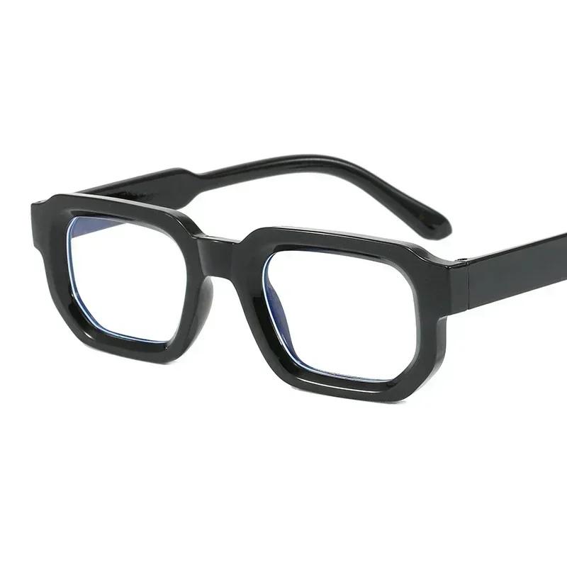 

New Fashion Blue Square Sunglasses For Men Women Retro Luxury Designer Clear Lens Sun Glasses Shades UV400 Eyeglasses As Picture