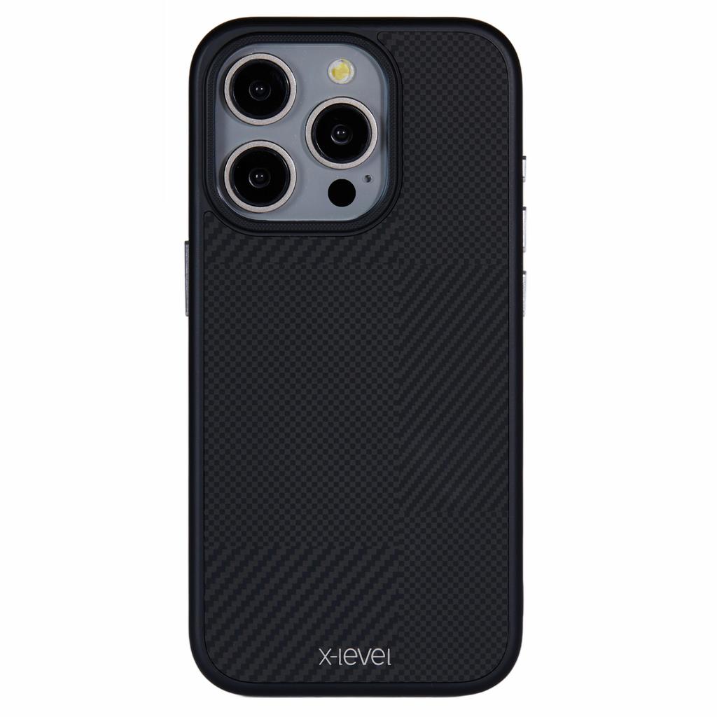 For iPhone 14 Pro Case Hard PC Scratch-Resistant Phone Cover Carbon Nano Fiber Texture