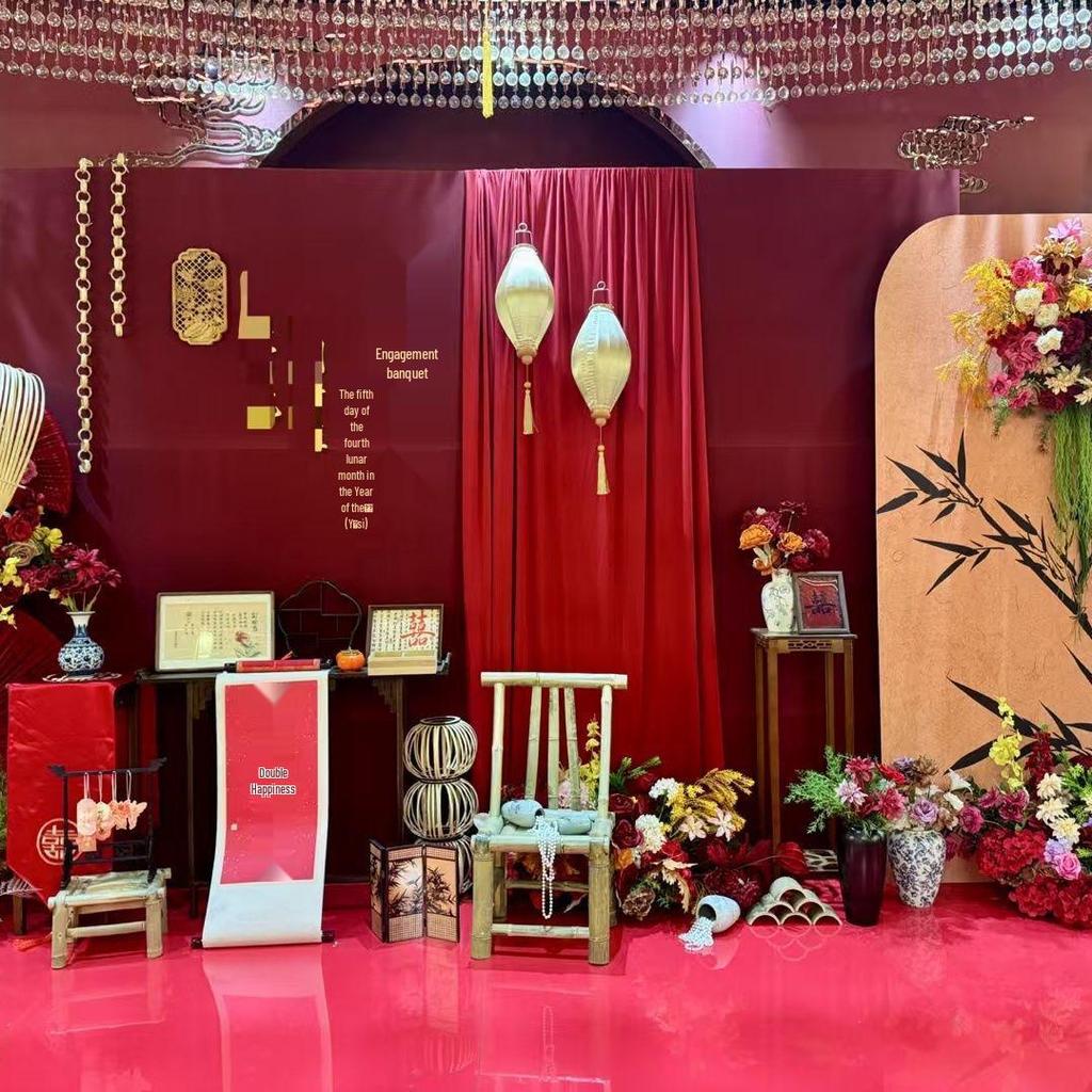 Waterproof Silk Chinese Lanterns for Outdoor Wedding & New Year Decor - Classical Vietnamese Design