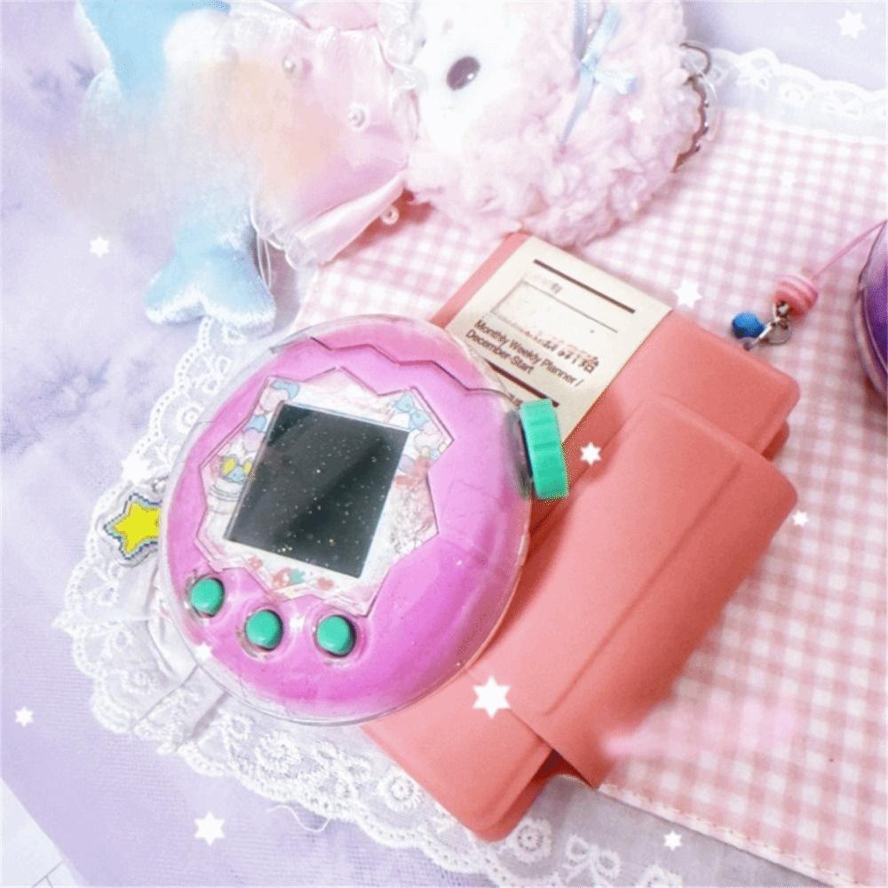 For Tamagotchi Paradise Hard Acrylic Protective Cover With A Random Rotating Case for Electronic Pets Game Machine Not Included