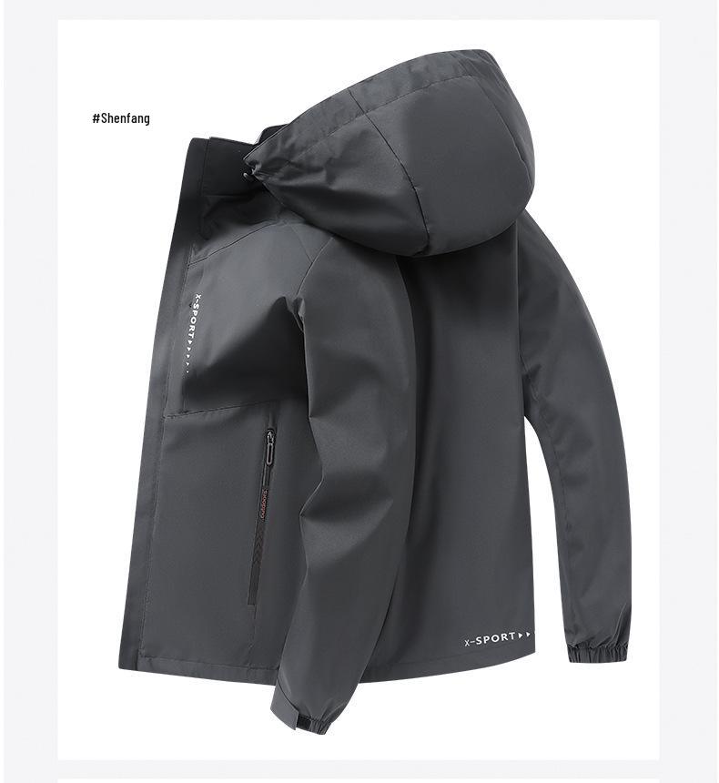Giacca a vento con cappuccio unisex: Giacca da Ciclismo da Esterno per Coppie, Monostrato Leggera
