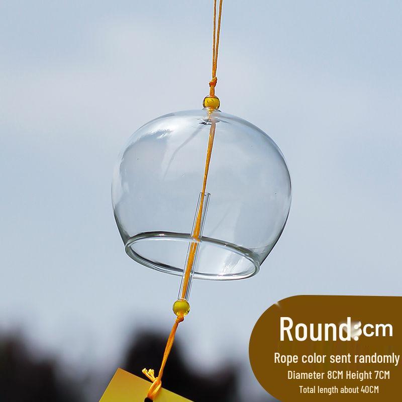 Cherry Blossom Glass Wind Chime - DIY Transparent Hanging Ornament