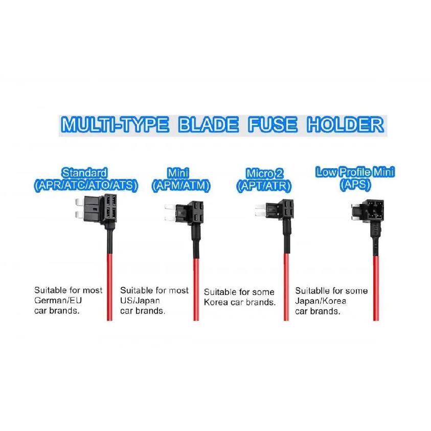 10PCS 12V MINI SMALL MEDIUM Size Car Fuse Holder Add-a-circuit TAP Adapter Micro Mini Standard ATM Blade Fuse for Cars Vans Fuse Holders1