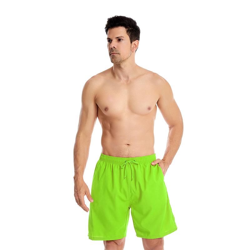 Herre ensfarget strand-surfeshorts - Casual sportsshorts i stor størrelse
