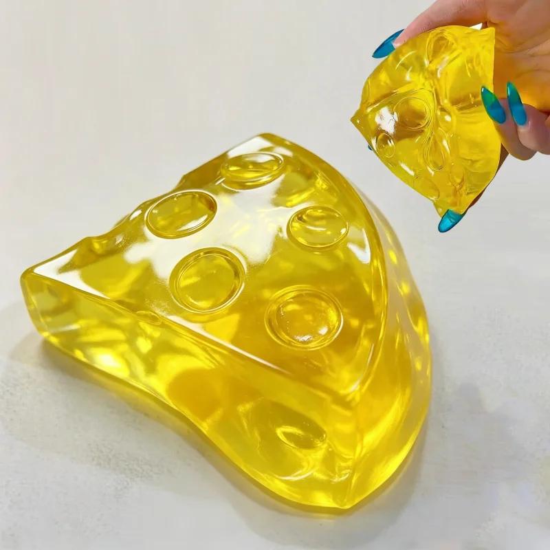Squishy Honey Cheese Ball Fidgets Toy Super Soft Maltose Mochi Cheese Squeeze Toy Funny Anti-Stress Sensory Toy For Adults Gifts