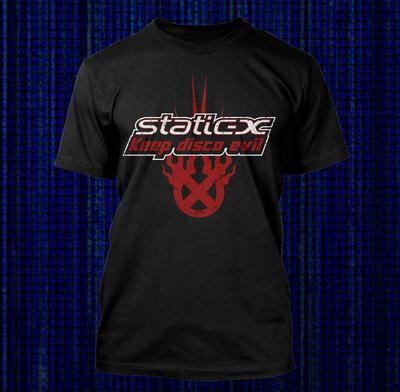 T-shirt Static X Band Keep Disco Evil, taglia S-4XL