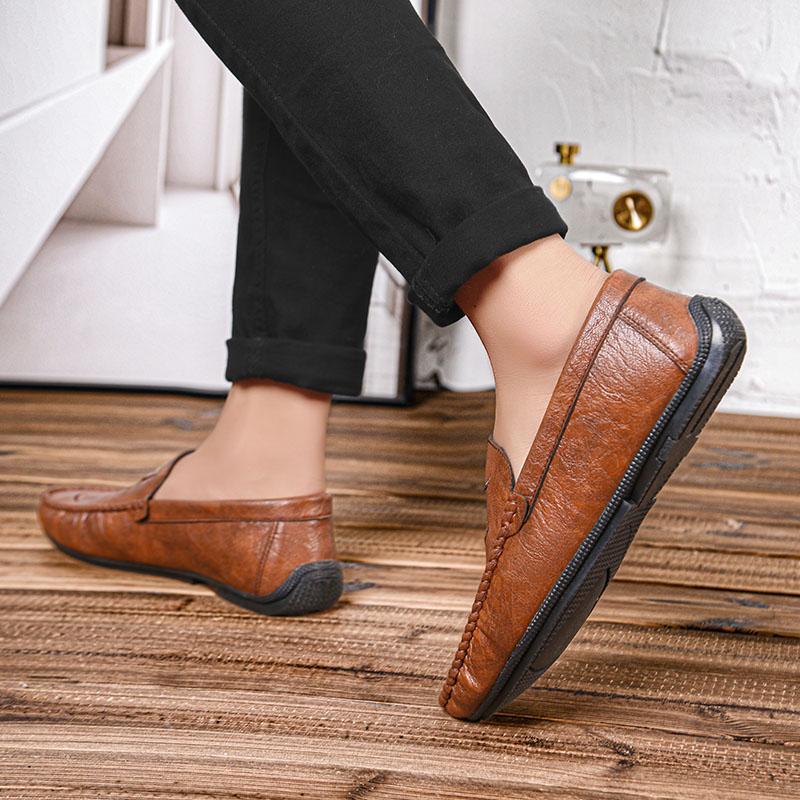 Fashion Hot Sale Loafers Mens Slip on Business Shoes Men Men's Shoes Male Comfortable Driving Shoe Leather Men All-match Casual Shoes