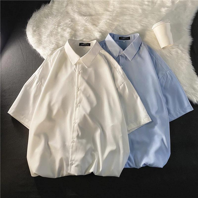 Summer seaside vacation shirt, men's all-match shirt