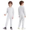 Unisex Kids Adaptive Jumpsuit Special Needs Clothing Back Invisible Zipper Cotton Long Sleeve