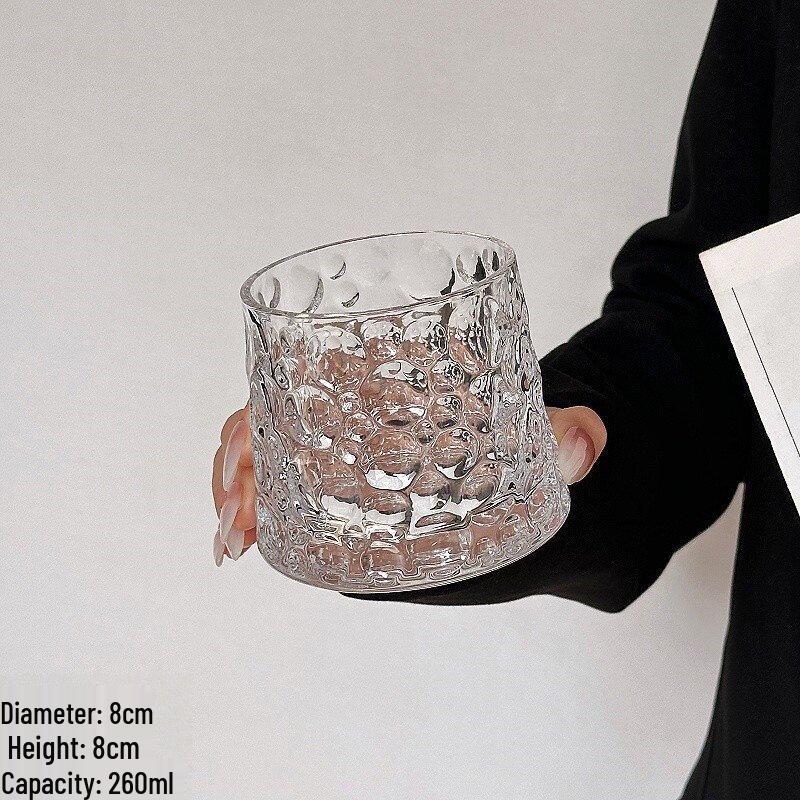 Vintage Ins-Style Irregular Glass Cup