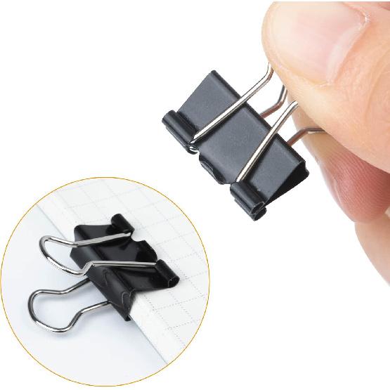 Metal Small Binder Clips for Paperwork,50 Pack 3/4 Inch Paper Clamps Clips Office Supplies,Mini Black