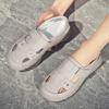 Men's shoes 2025 summer new men's hollow breathable deodorant feet leather Velcro outdoor casual bag head sandals
