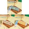 Cute Plush Handbag Stripe Cylindrical Pencil Case With Color Block Pattern For School Supplies