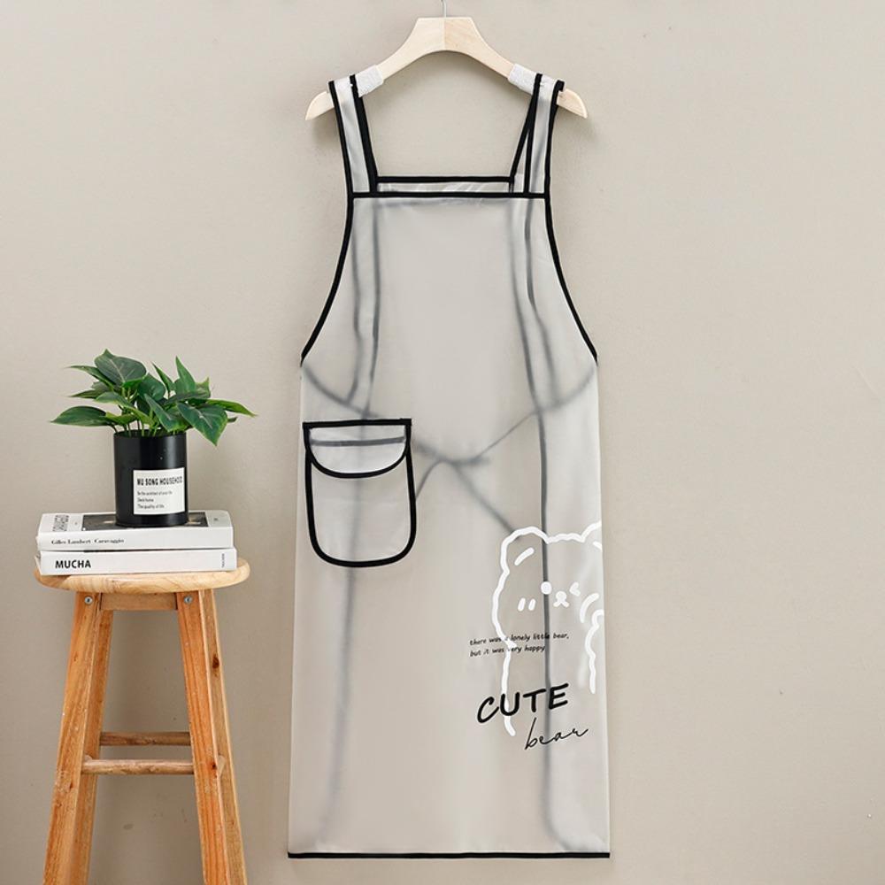 TPU Kitchen Apron Waterproof Cleaning Aprons for Aquatic Products Work Apron  Household