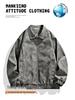 2025 Men's Retro PU Leather Motorcycle Bomber Jacket
