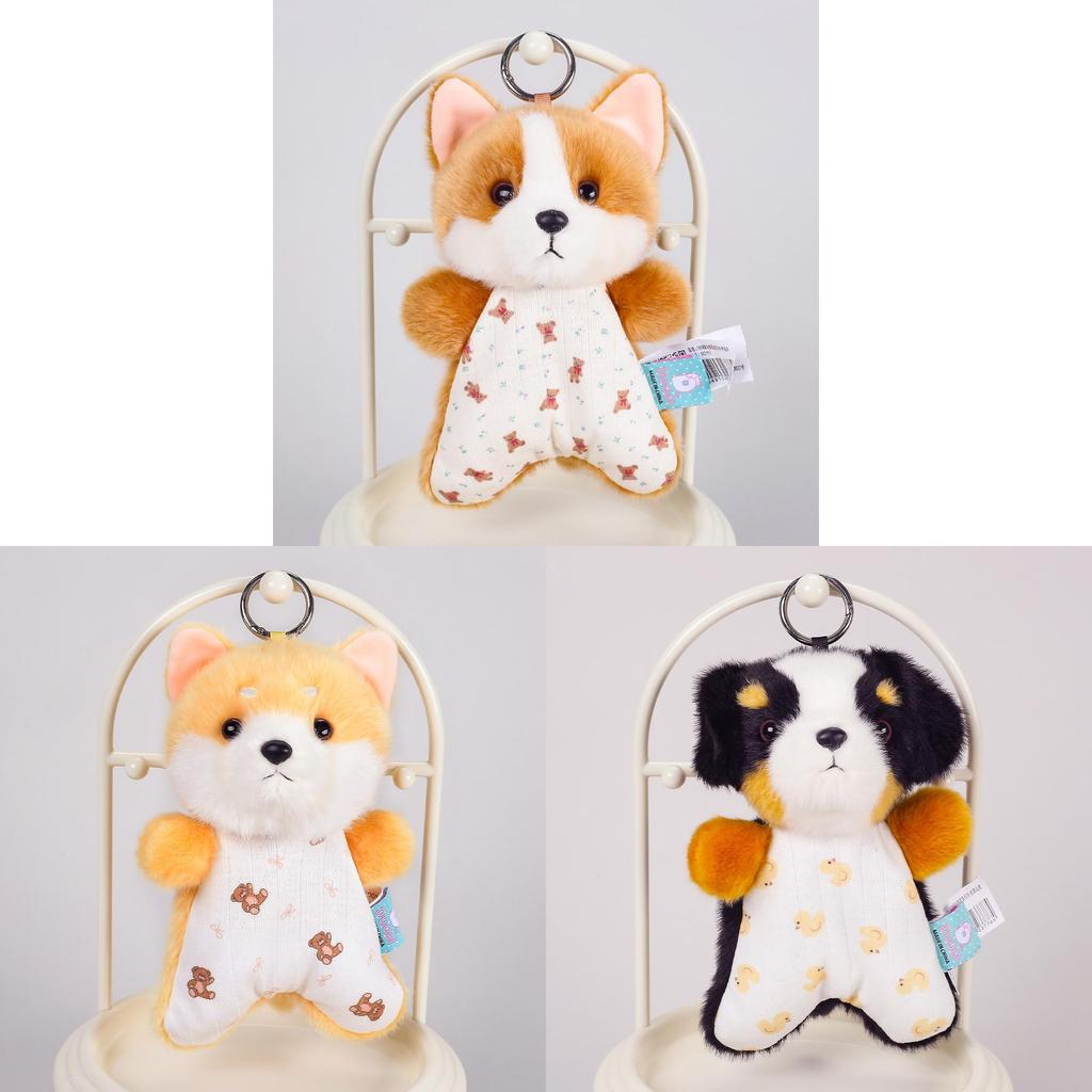Cartoon Flauschiger Hund Plüschtier Mit Weichem Kurzem Flor Zur Stressbewältigung Und Als Geschenk